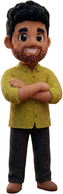 Faseen, arms crossed